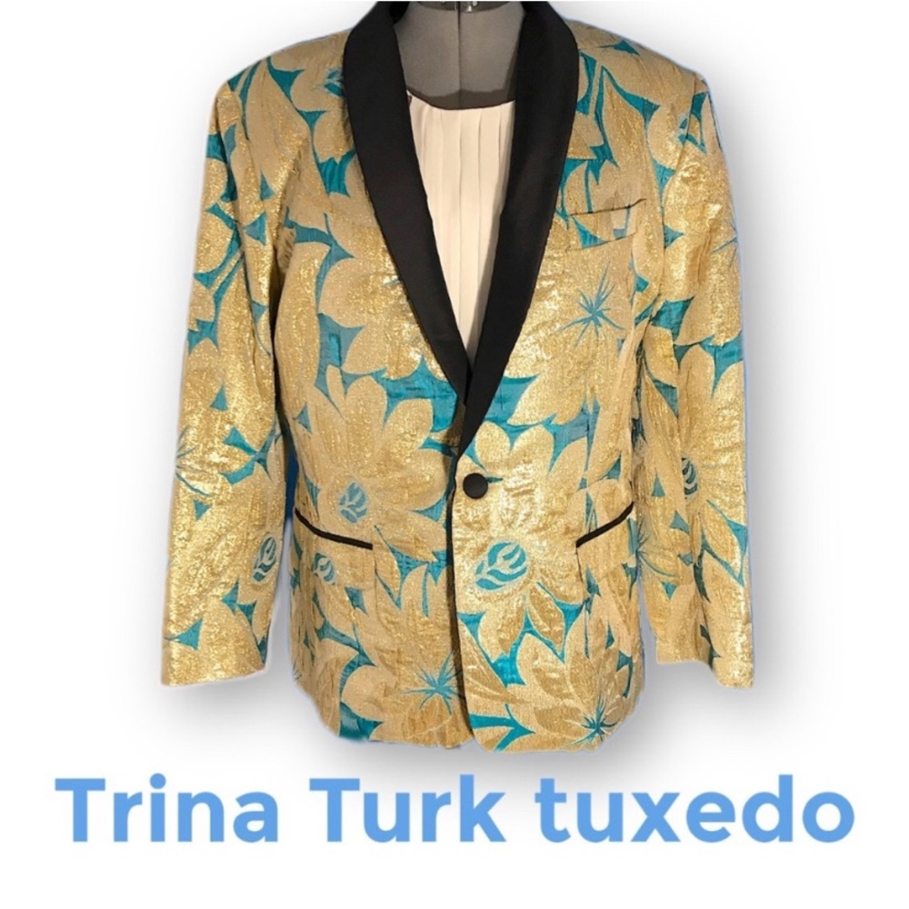Trina Turk Custom Sized Tuxedo Jacket Size 14-16 - image 1